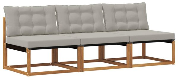 Modularny zestaw mebli ogrodowych z drewna akacjowego z komfortowymi poduszkami