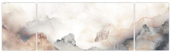 Obraz - Górska abstrakcja z teksturą marmuru (170x50 cm)