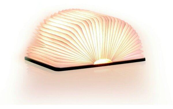 Brązowa lampa stołowa LED z tekstylnym kloszem (wysokość 2,5 cm) Booklight – Gingko