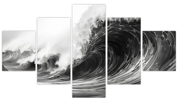 Obraz - Malowanie fal (125x70 cm)