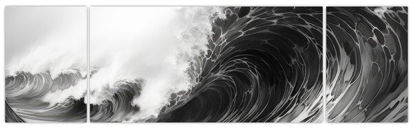 Obraz - Malowanie fal (170x50 cm)