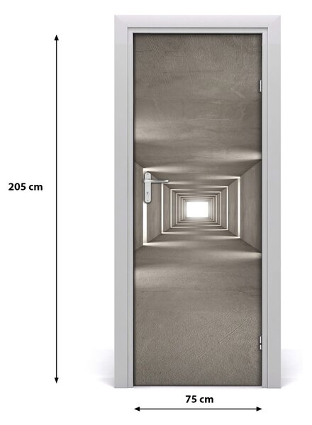Naklejka samoprzylepna na drzwi Betonowy tunel