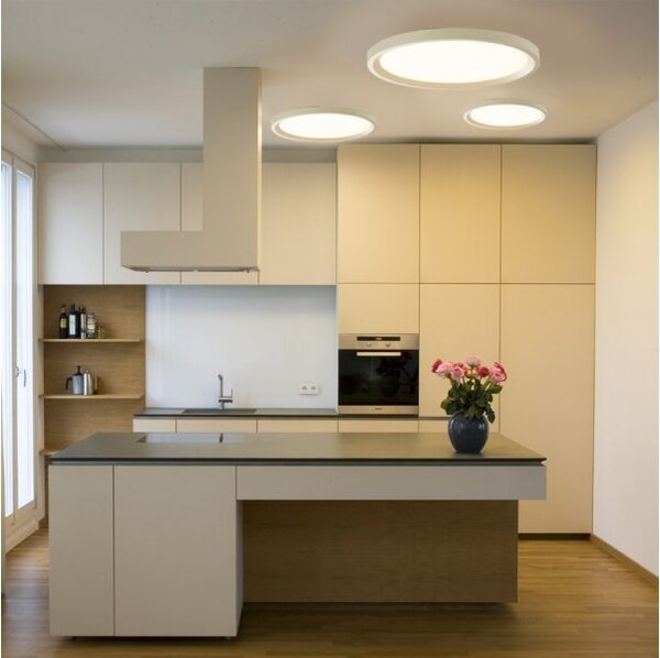 PP P UFO 40W WH PLAFON NOWOCZESNA LAMPA SUFITOWA NATYNKOWA LED 3200lm=250W 3000K 50cm BIAŁY ŚCIEMNIALNY