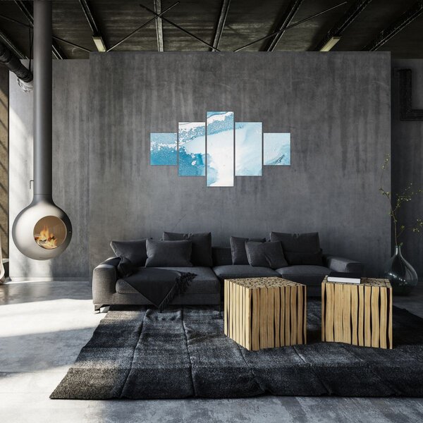 Obraz - Niebieski wystrój (125x70 cm)