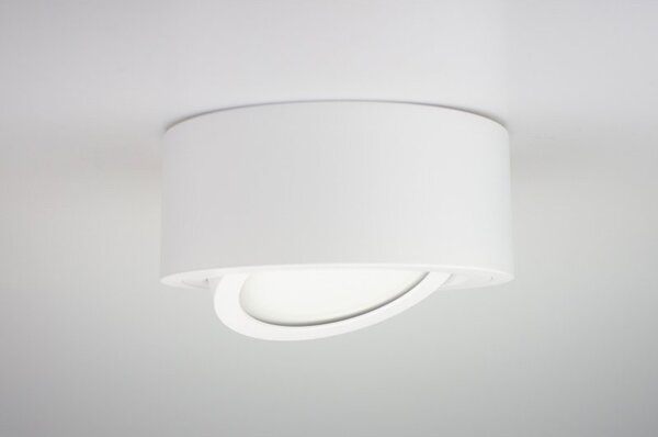 PP Design P 220 MIDI PLAFON NOWOCZESNA LAMPA SUFITOWA OPRAWA NATYNKOWA ALUMINIUM BIAŁY 6,5 CM LED NISKI