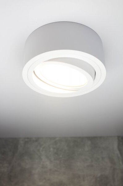 PP Design P 220 MIDI PLAFON NOWOCZESNA LAMPA SUFITOWA OPRAWA NATYNKOWA ALUMINIUM BIAŁY 6,5 CM LED NISKI