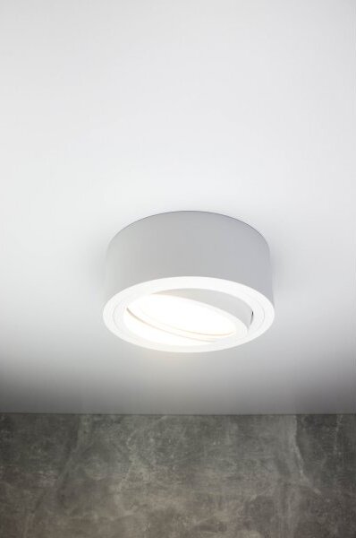 PP Design P 220 MIDI PLAFON NOWOCZESNA LAMPA SUFITOWA OPRAWA NATYNKOWA ALUMINIUM BIAŁY 6,5 CM LED NISKI