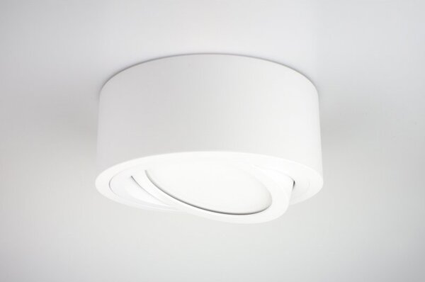 PP Design P 220 MIDI PLAFON NOWOCZESNA LAMPA SUFITOWA OPRAWA NATYNKOWA ALUMINIUM BIAŁY 6,5 CM LED NISKI