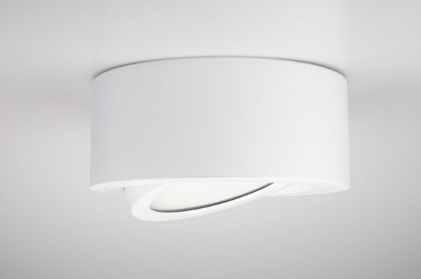 PP Design P 220 MIDI PLAFON NOWOCZESNA LAMPA SUFITOWA OPRAWA NATYNKOWA ALUMINIUM BIAŁY 6,5 CM LED NISKI