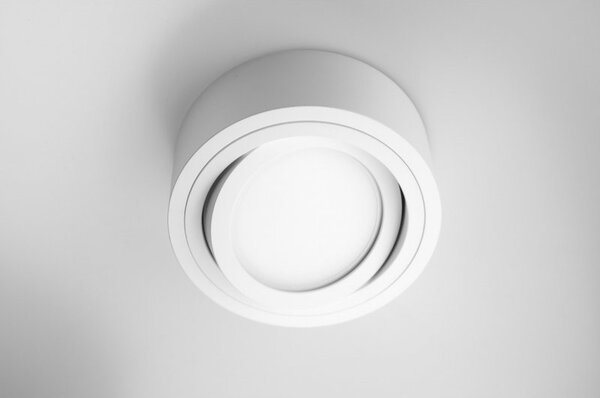 PP Design P 220 MIDI PLAFON NOWOCZESNA LAMPA SUFITOWA OPRAWA NATYNKOWA ALUMINIUM BIAŁY 6,5 CM LED NISKI