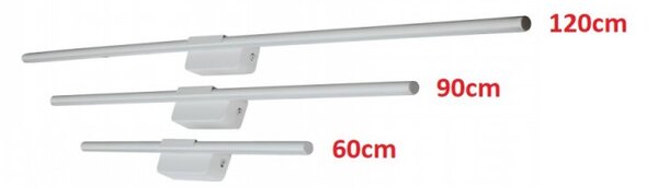 PP K 600 WH NOWOCZESNY KINKIET LAMPA ŚCIENNA NAD LUSTRO OBRAZ LED 12W 960lm=75W 3000K 60cm BIAŁY
