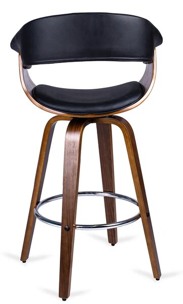 Nowoczesny drewniany hoker kuchenny w stylu loft B6-C25