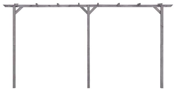 Pergola ogrodowa, szara, 400x40x205 cm, impregnowana sosna