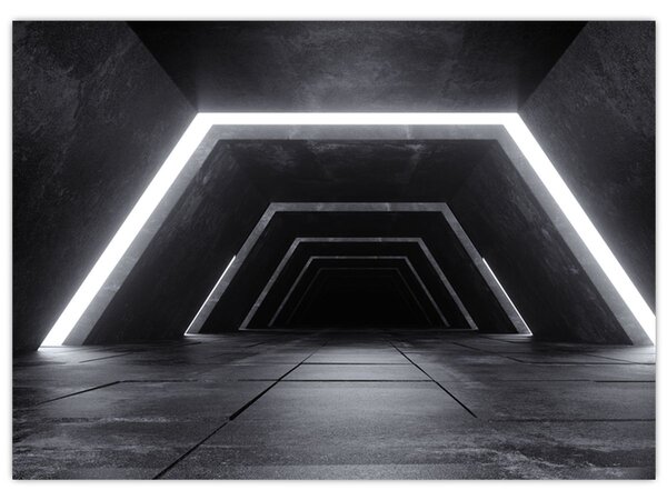 Obraz - Futurystyczny tunel (70x50 cm)