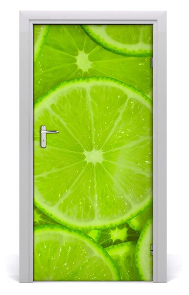 Naklejka na drzwi do domu samoprzylepna Limonki