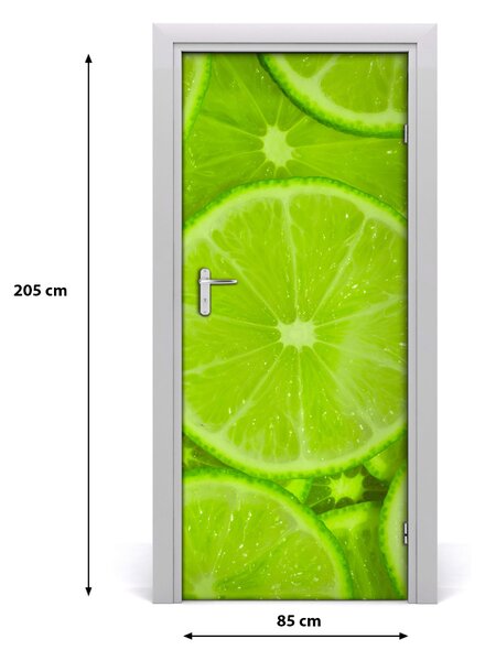 Naklejka na drzwi do domu samoprzylepna Limonki