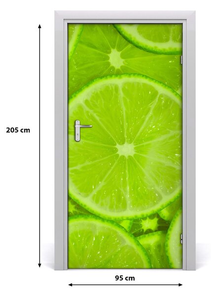 Naklejka na drzwi do domu samoprzylepna Limonki