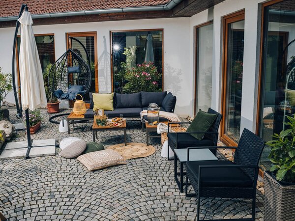 Ogrodowy parasol składany LEVI 300 cm, beżowy + darmowe opakowanie