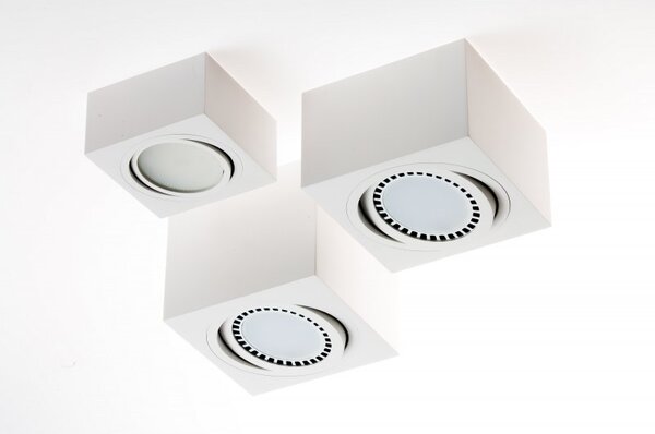 PP P 224 WH PLAFON NOWOCZESNA LAMPA SUFITOWA OPRAWA NATYNKOWA 16x16 CM ALUMINIUM BIAŁY ES111 LED