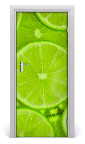 Naklejka na drzwi do domu samoprzylepna Limonki