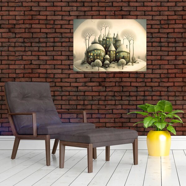 Obraz - Bajkowe domki (70x50 cm)