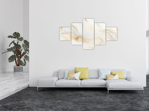 Obraz - Abstrakcja z dekoracją (125x70 cm)