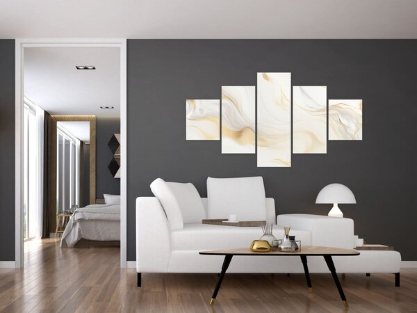 Obraz - Abstrakcja z dekoracją (125x70 cm)