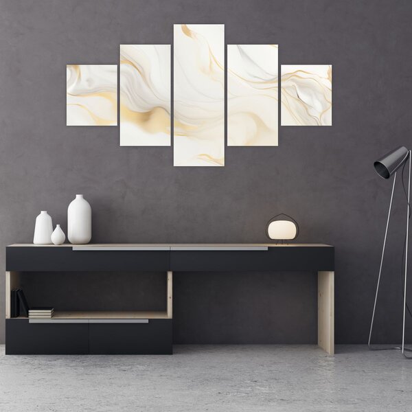 Obraz - Abstrakcja z dekoracją (125x70 cm)