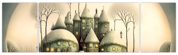 Obraz - Bajkowe domki (170x50 cm)