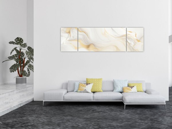 Obraz - Abstrakcja z dekoracją (170x50 cm)