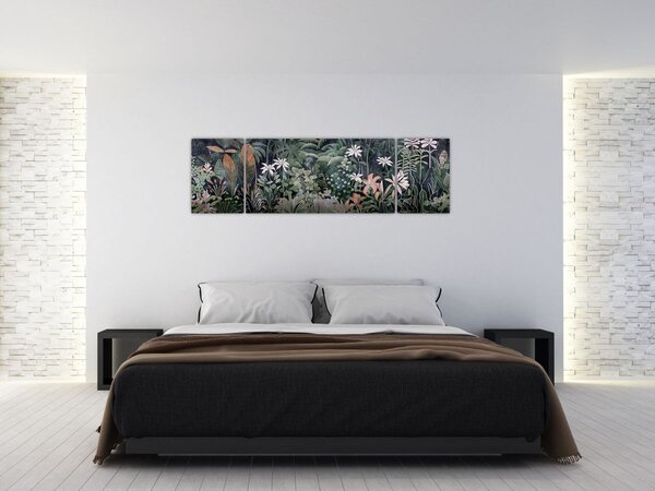 Obraz - Malowany wzór dżungli (170x50 cm)