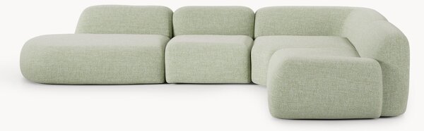 Narożna sofa modułowa XL Bouclé z szezlongiem Wolke