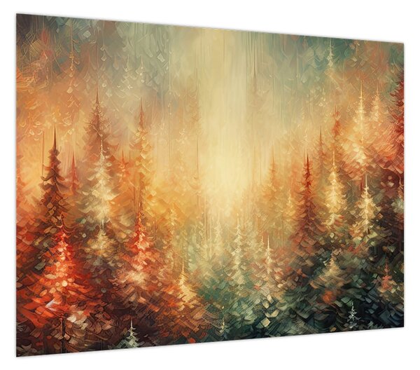 Obraz - Malowanie lasów (70x50 cm)