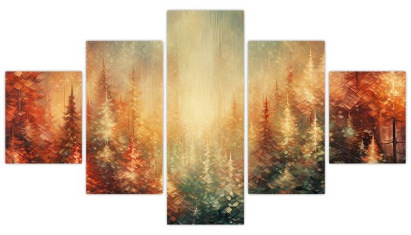 Obraz - Malowanie lasów (125x70 cm)