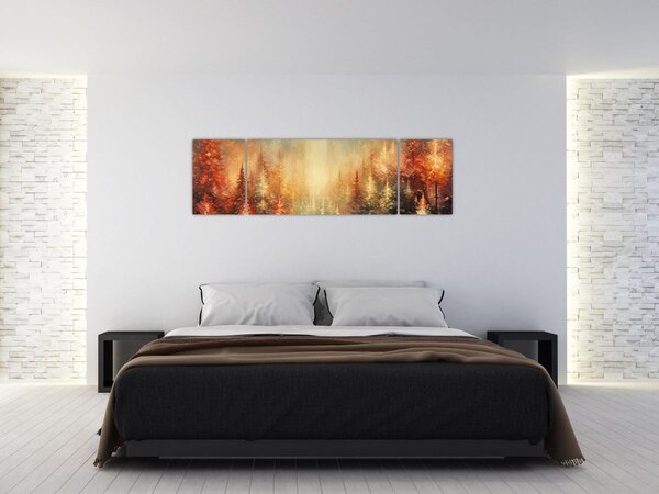 Obraz - Malowanie lasów (170x50 cm)