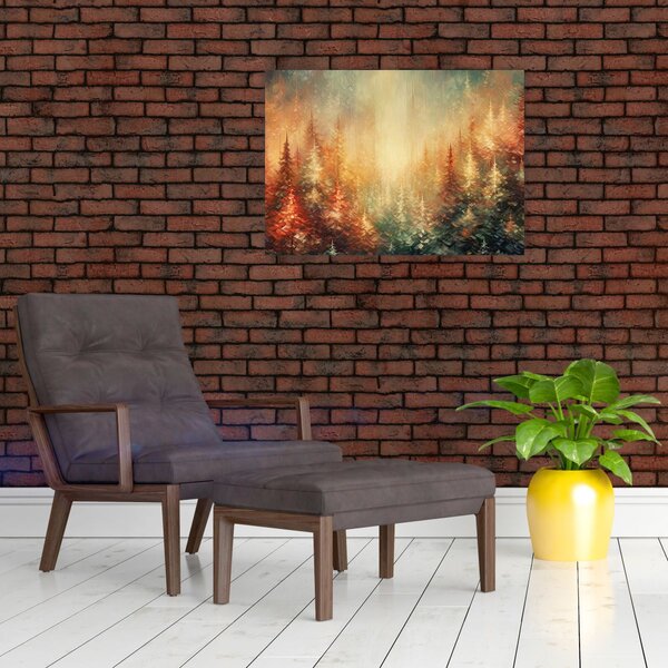 Obraz - Malowanie lasów (70x50 cm)