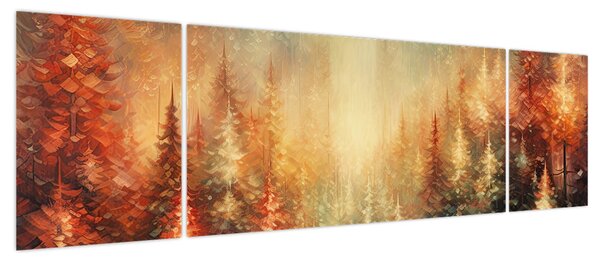 Obraz - Malowanie lasów (170x50 cm)