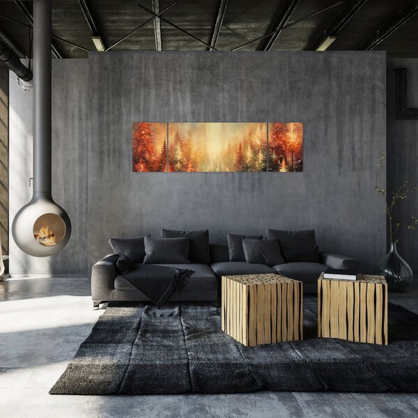Obraz - Malowanie lasów (170x50 cm)