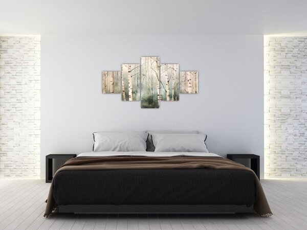 Obraz - Rysowanie wzoru lasu (125x70 cm)