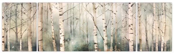 Obraz - Rysowanie wzoru lasu (170x50 cm)