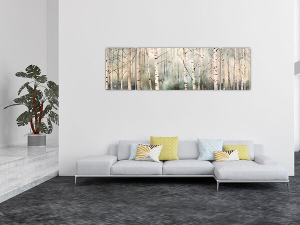 Obraz - Rysowanie wzoru lasu (170x50 cm)