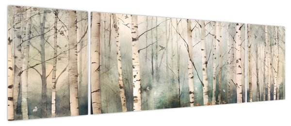 Obraz - Rysowanie wzoru lasu (170x50 cm)