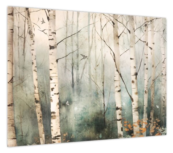 Obraz - Rysowanie wzoru lasu (70x50 cm)