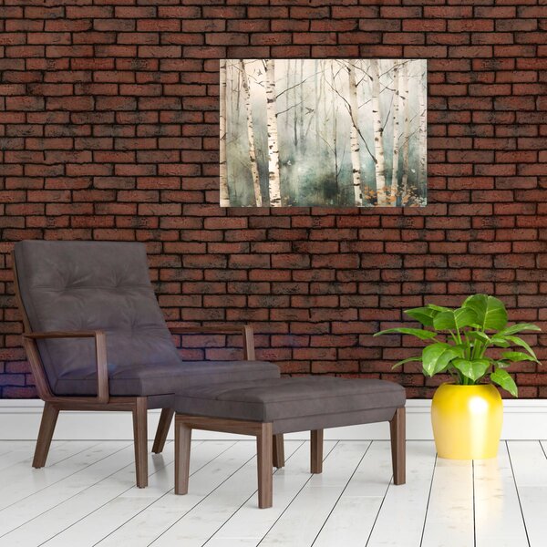 Obraz - Rysowanie wzoru lasu (70x50 cm)