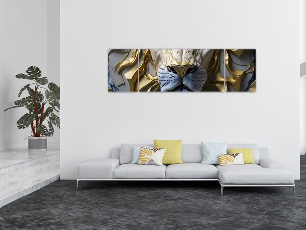 Obraz - Głowa Lwa (170x50 cm)
