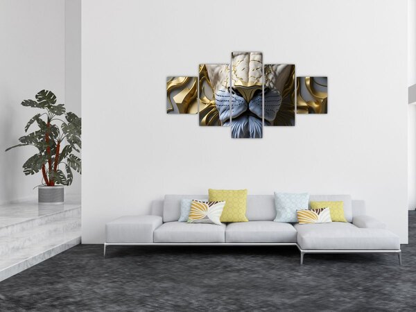 Obraz - Głowa Lwa (125x70 cm)