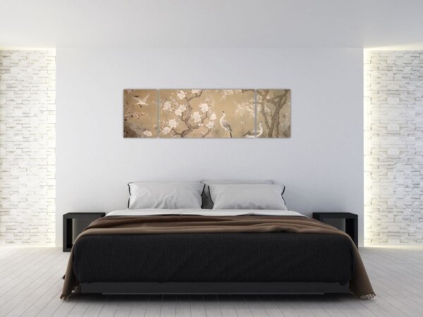 Obraz - Japoński krajobraz z kreskówki (170x50 cm)