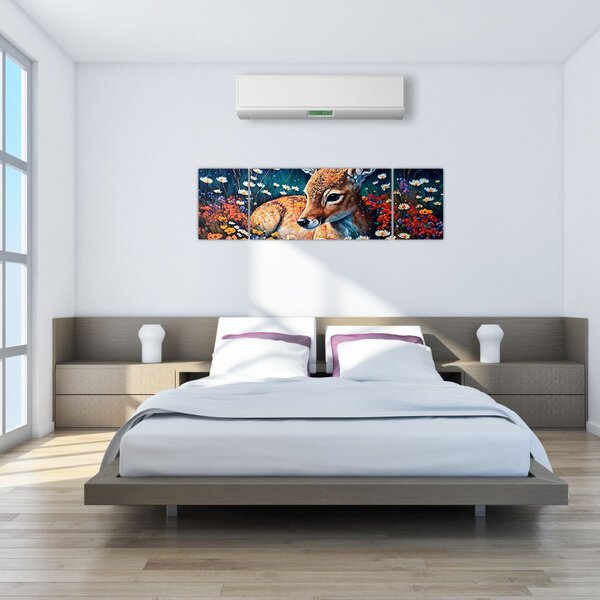 Obraz - Malowany jeleń (170x50 cm)