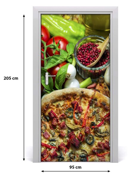 Naklejka na drzwi do domu samoprzylepna Pizza