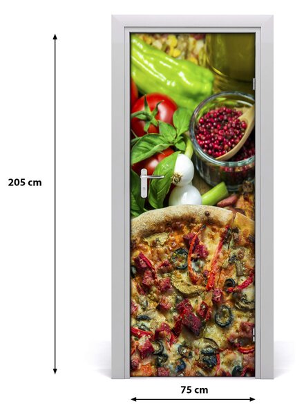 Naklejka na drzwi do domu samoprzylepna Pizza